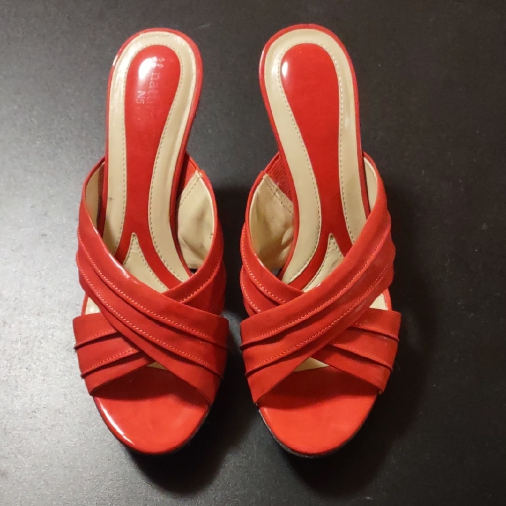 Naturalizer Red Strappy Heels